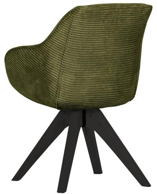 ARMLEHNSTUHL  in Cord  - Dunkelgrün/Schwarz, Design, Holz/Textil (60/83/65cm) - Landscape