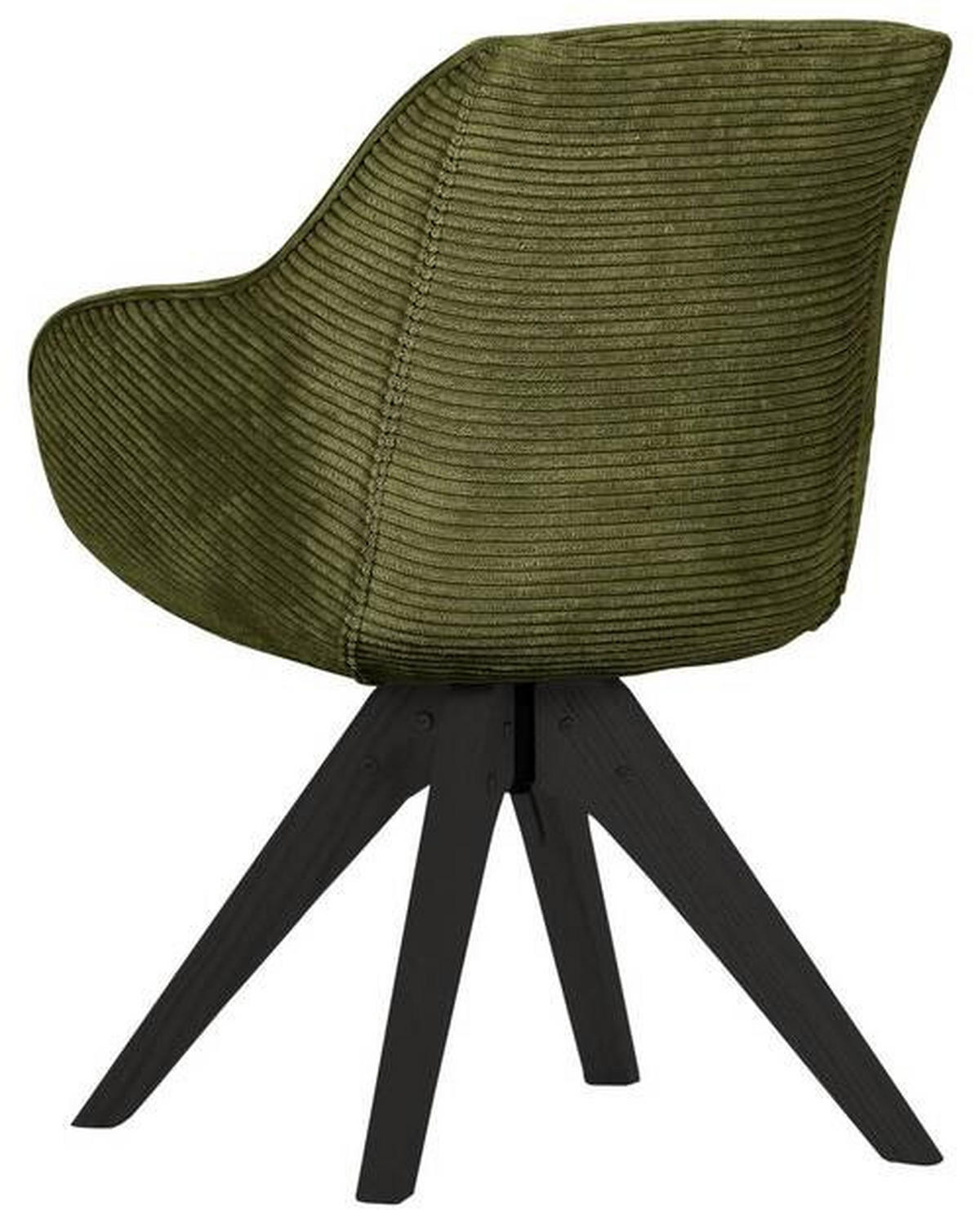 ARMLEHNSTUHL  in Cord  - Dunkelgrün/Schwarz, Design, Holz/Textil (60/83/65cm) - Landscape