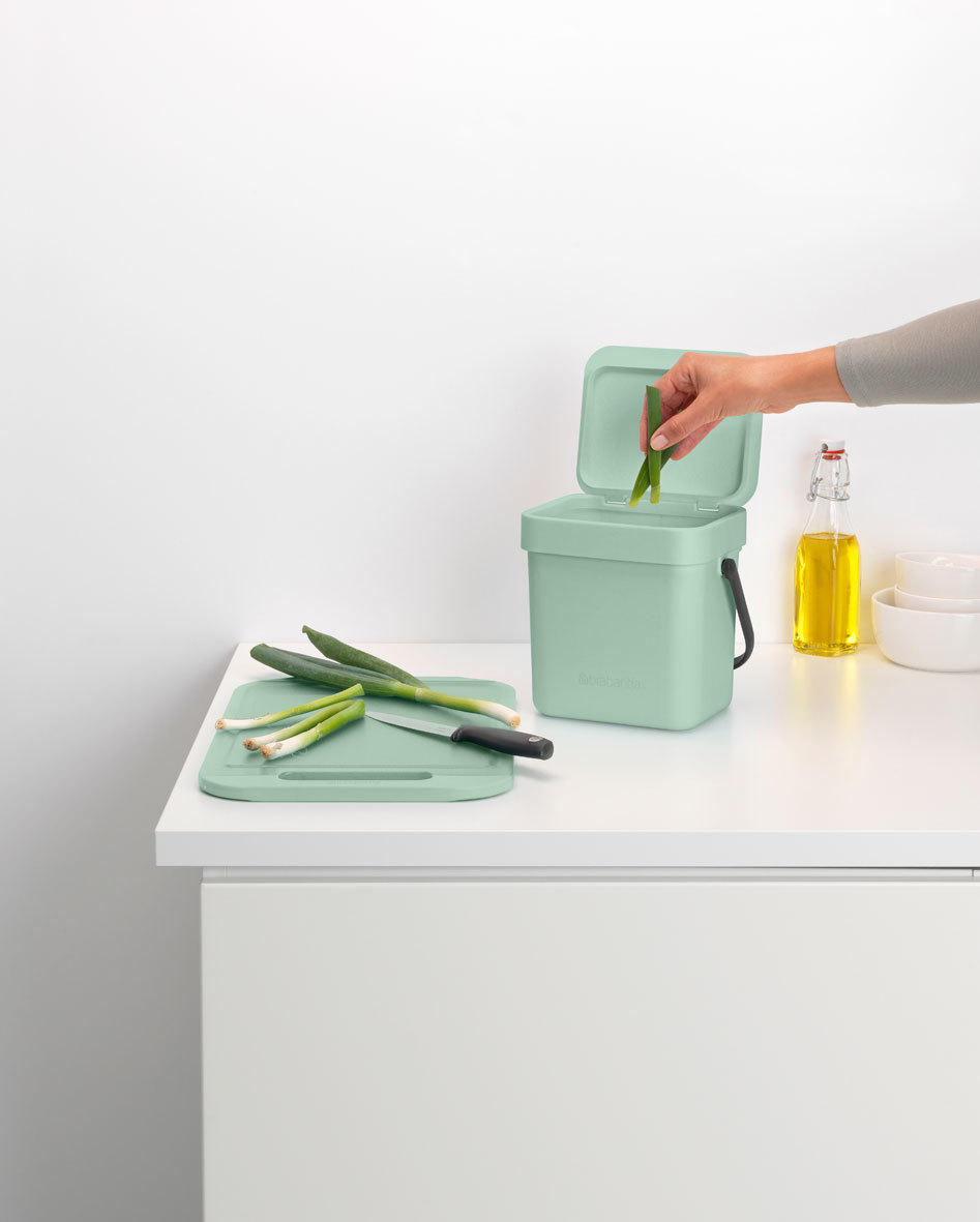 ABFALLEIMER SORT & GO 3 L  - Jadegrün, Basics, Kunststoff (18.8/18.1/13.9cm) - Brabantia