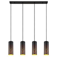 HÄNGELEUCHTE 80/10/150 cm   - Goldfarben/Schwarz, Design, Metall (80/10/150cm) - Globo