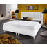 POLSTERBETT Lederlook 180/200 cm - Alufarben/Weiß, Design, Holz/Textil (180/200cm) - Carryhome