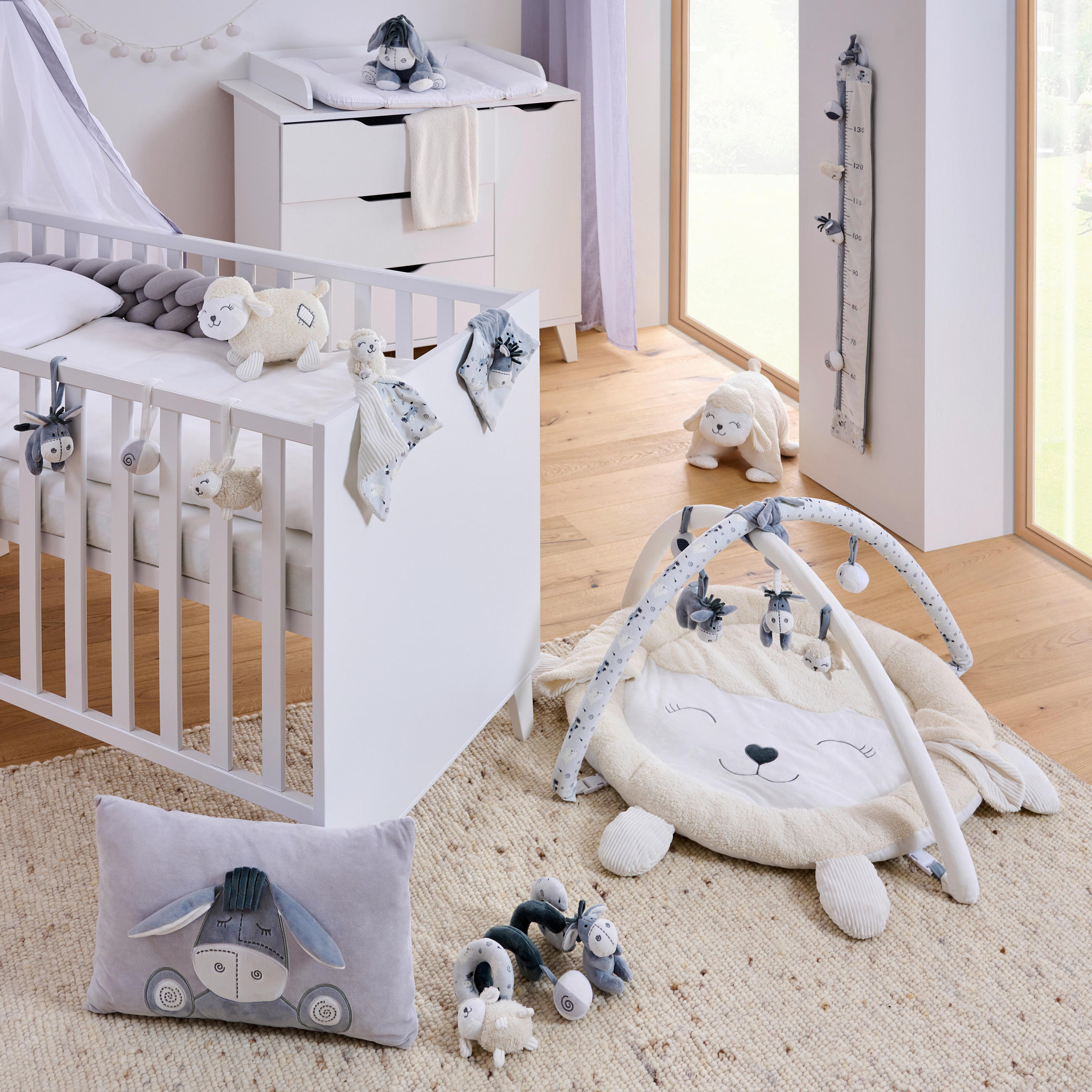 SZUNDIKENDŐ - krémszínű/fehér, Basics, textil (22/22cm) - Patinio