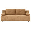 SCHLAFSOFA  in Flachgewebe Cognac  - Cognac/Buchefarben, KONVENTIONELL, Holz/Textil (204/75/100cm) - Carryhome