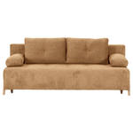 SCHLAFSOFA  in Flachgewebe Cognac  - Cognac/Buchefarben, KONVENTIONELL, Holz/Textil (204/75/100cm) - Carryhome