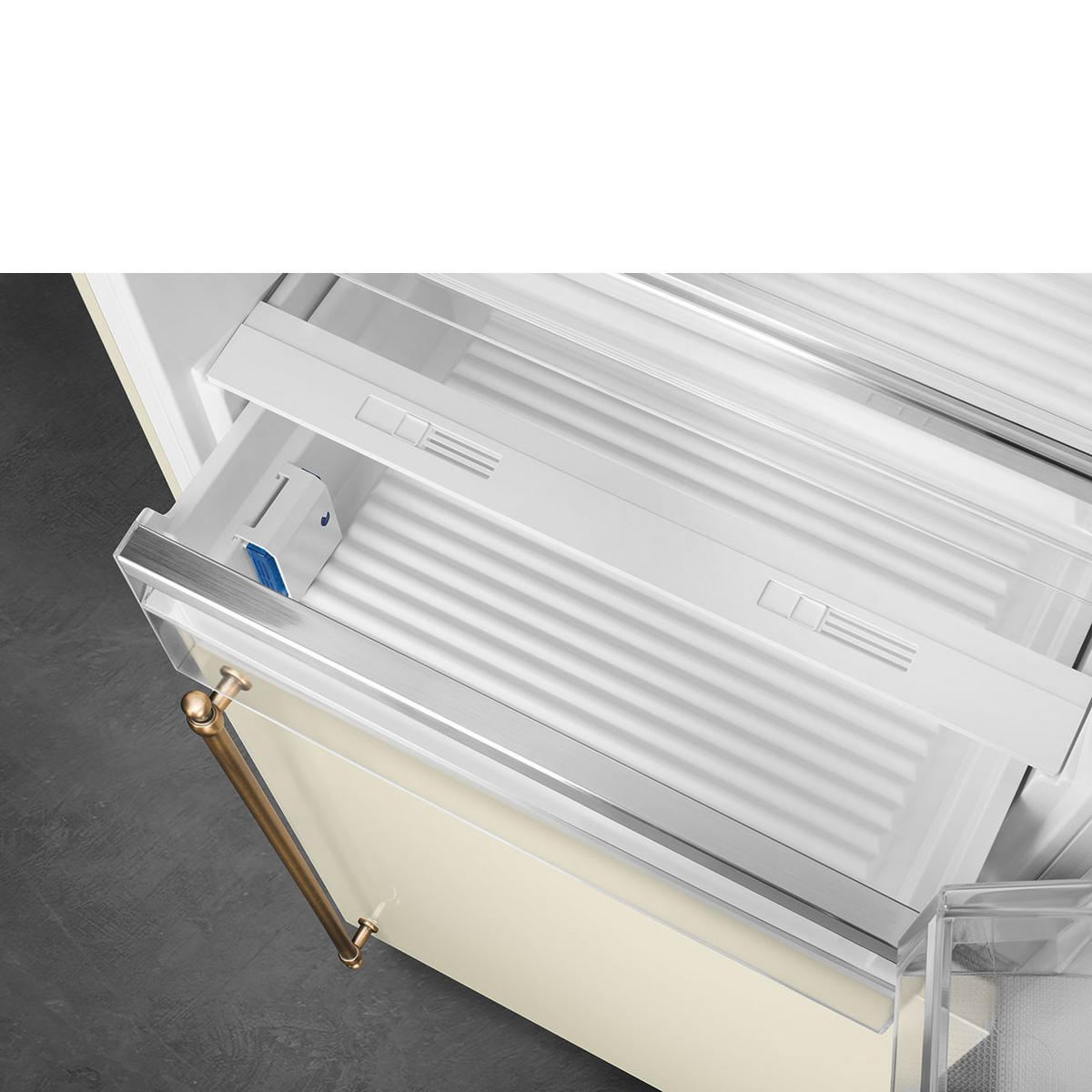 KÜHL-GEFRIER-KOMBINATION FA8005RPO5  - Creme, Basics, Glas/Metall (70,4/195,5/70,4cm) - SMEG