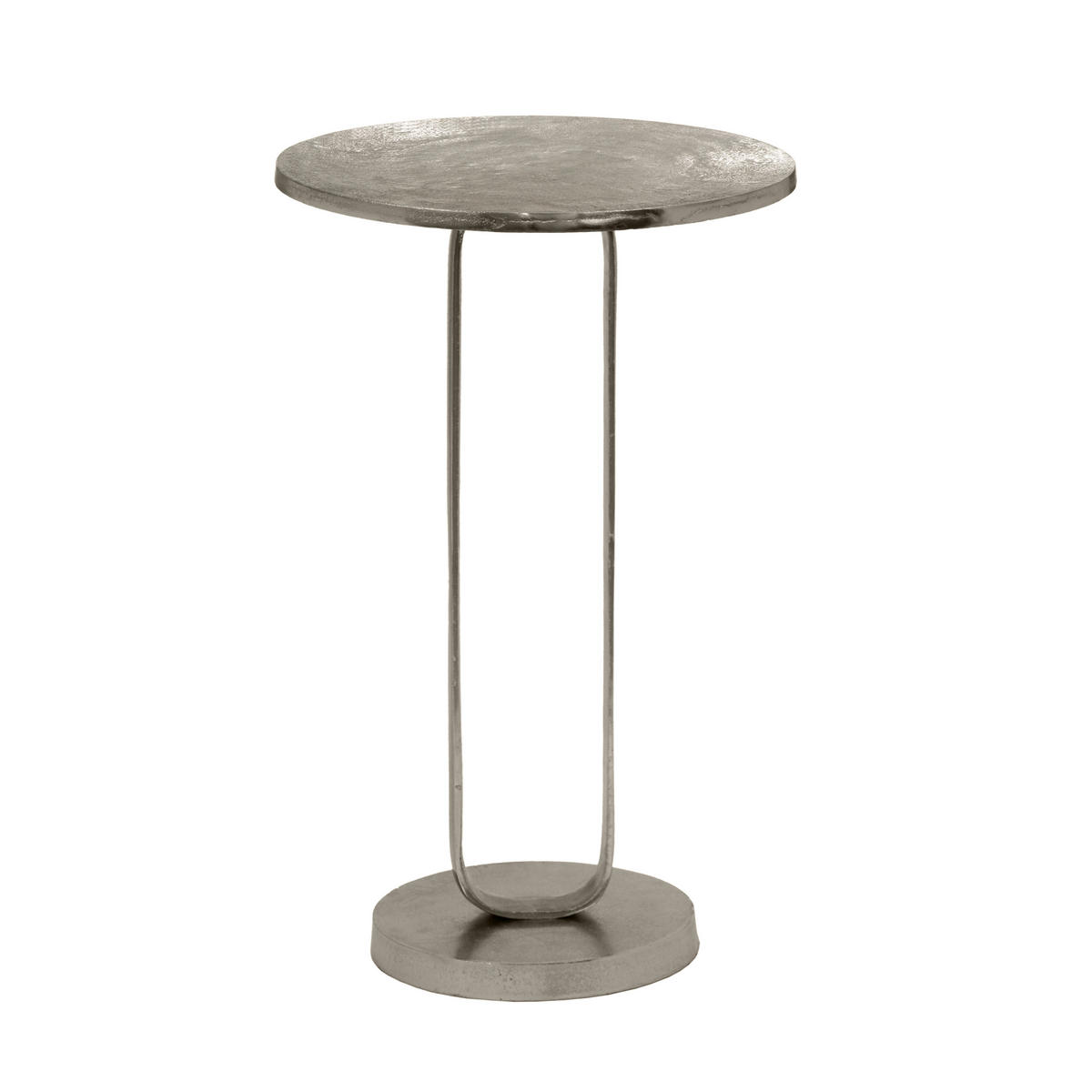 BEISTELLTISCH 38/38/61 cm Silberfarben rund  - Silberfarben, MODERN, Metall (38/38/61cm)