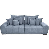 BIGSOFA in Flachgewebe Blau  - Blau/Schwarz, Konventionell, Holz/Textil (280/67/120cm) - Carryhome