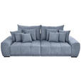 BIGSOFA Flachgewebe Blau  - Blau/Schwarz, KONVENTIONELL, Holz/Textil (280/67/120cm) - Carryhome