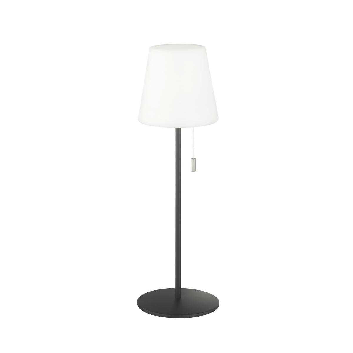 AKKU-TISCHLEUCHTE Talent 12/38 cm  - Anthrazit/Weiß, KONVENTIONELL, Kunststoff/Metall (12/38cm)