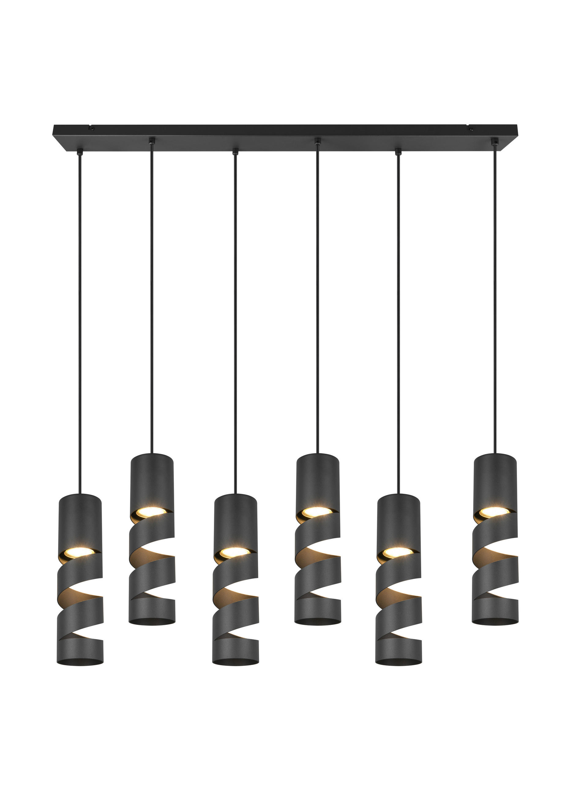 Trio Leuchten Pendelleuchte Schwarz 14x150x100 cm