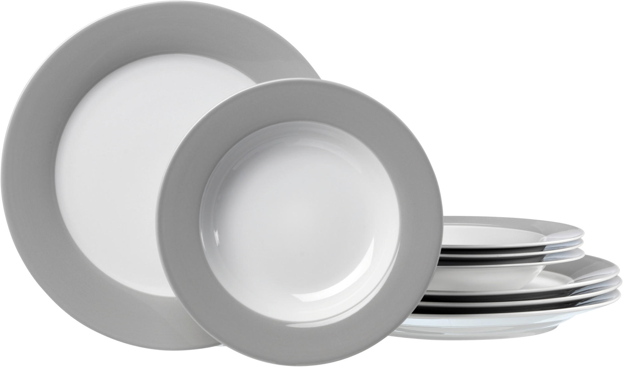 TAFELSERVICE 8-teilig  - Grau, Basics, Keramik (34/34/20cm) - Ritzenhoff Breker