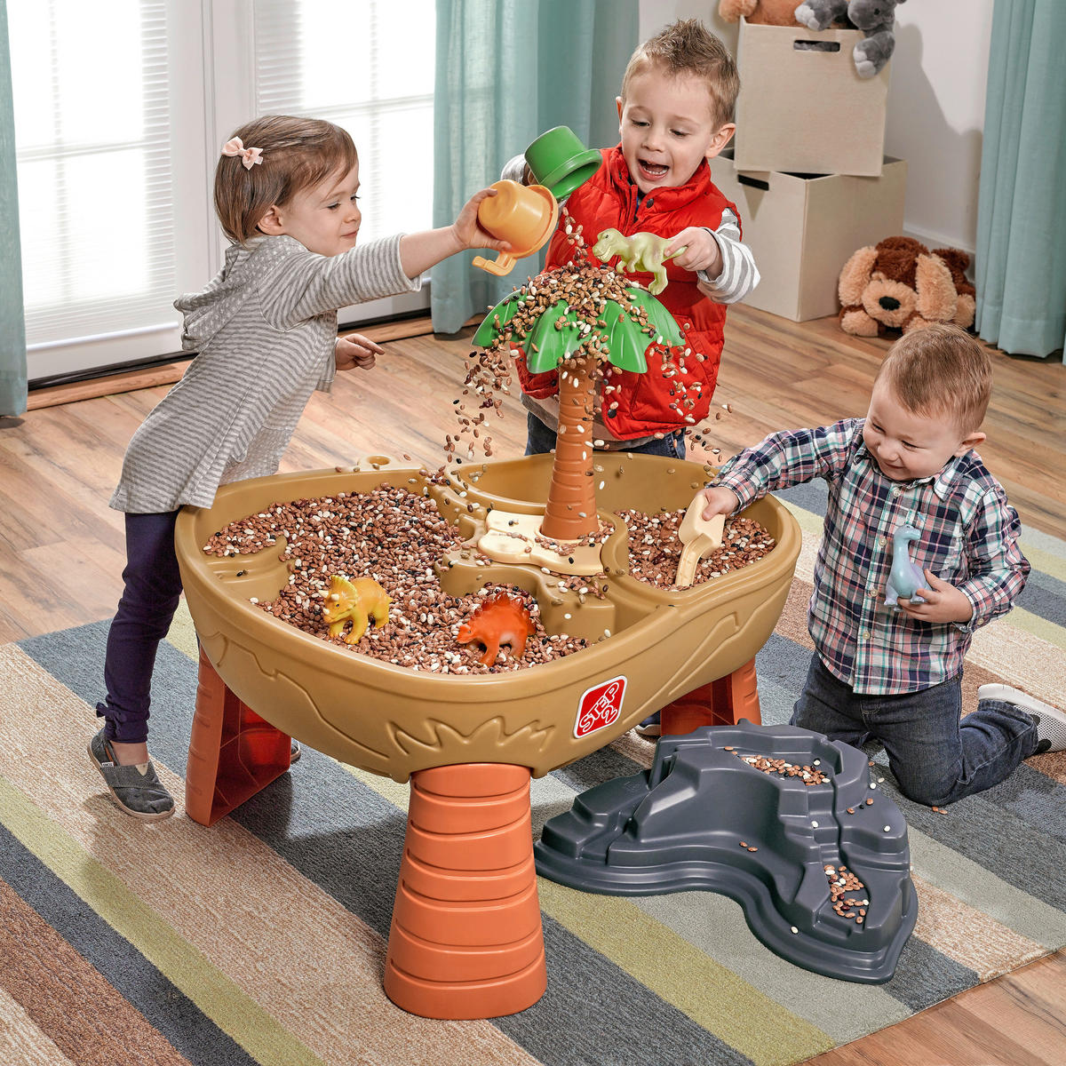 SAND- UND WASSERTISCH  - Braun/Orange, KONVENTIONELL, Kunststoff (74,93/76,2/83,8cm) - Ambia Garden