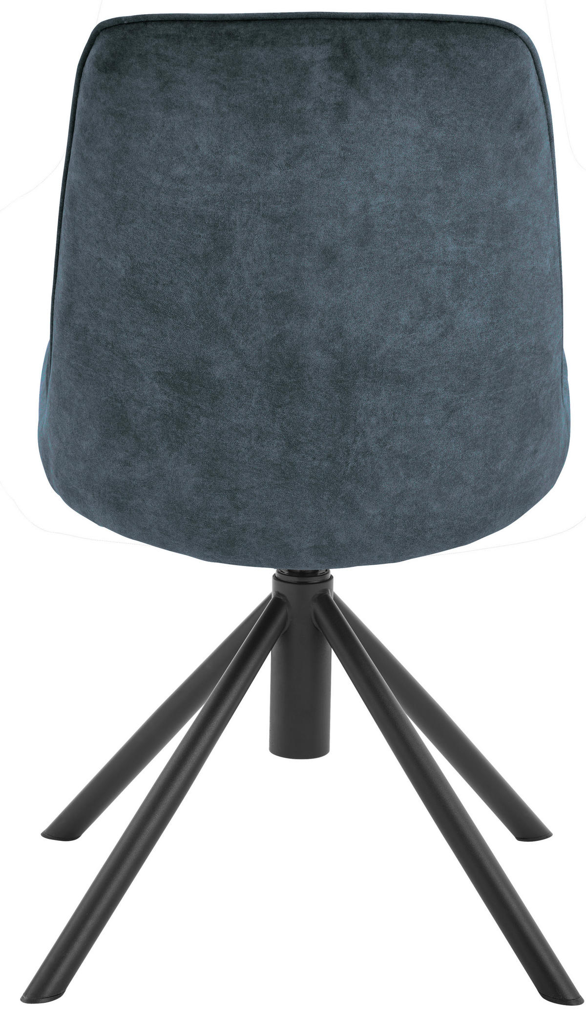 STUHL drehbar Flachgewebe Schwarz, Petrol  - Petrol/Schwarz, Design, Textil/Metall (49/88/64cm) - Novel