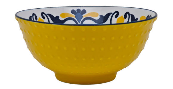 MÜSLISCHALE  - Gelb, Trend, Keramik (15,7/7,3cm) - Novel