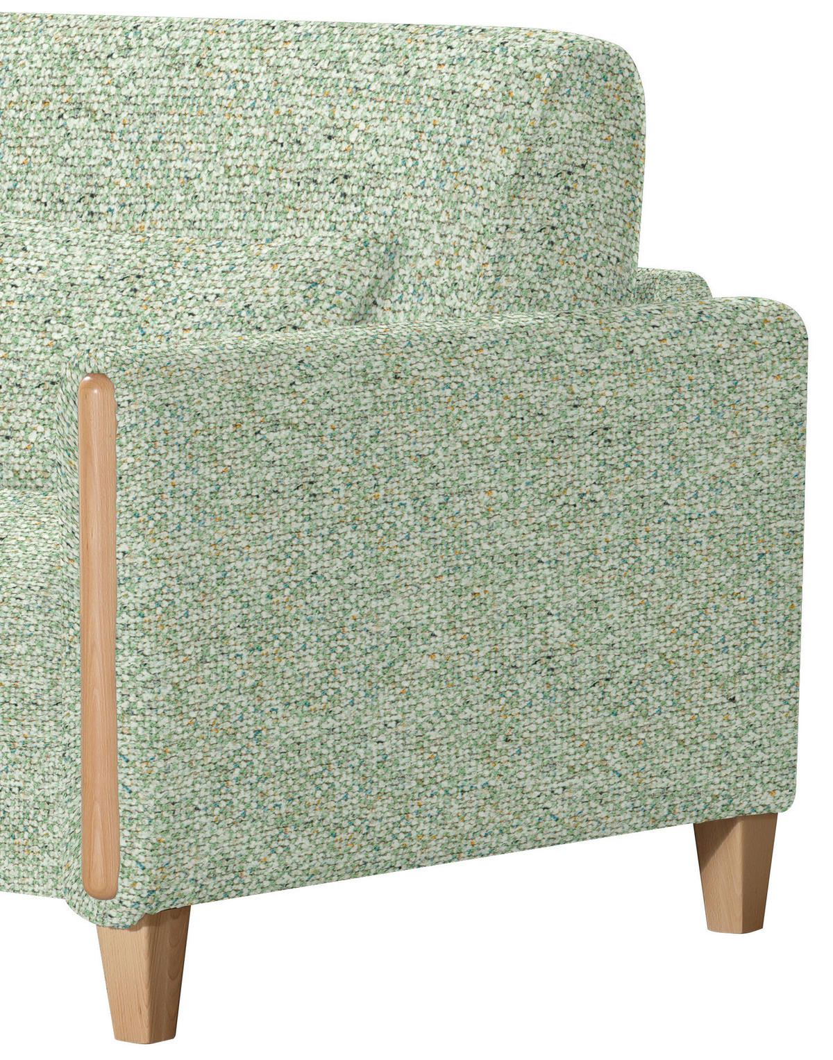 SCHLAFSOFA Webstoff Buchefarben, Hellgrün  - Buchefarben/Hellgrün, Design, Holz/Textil (174/88/104cm) - Niels Andersson