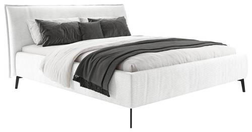 POLSTERBETT 180/200 cm  in Weiss  - Weiss/Schwarz, Design, Textil/Metall (180/200cm) - Lomoco
