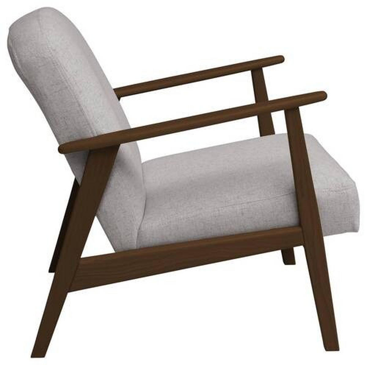SESSEL in Webstoff Grau, Beige, Dunkelbraun  - Dunkelbraun/Beige, Natur, Holz/Textil (63/78/78cm) - Livetastic