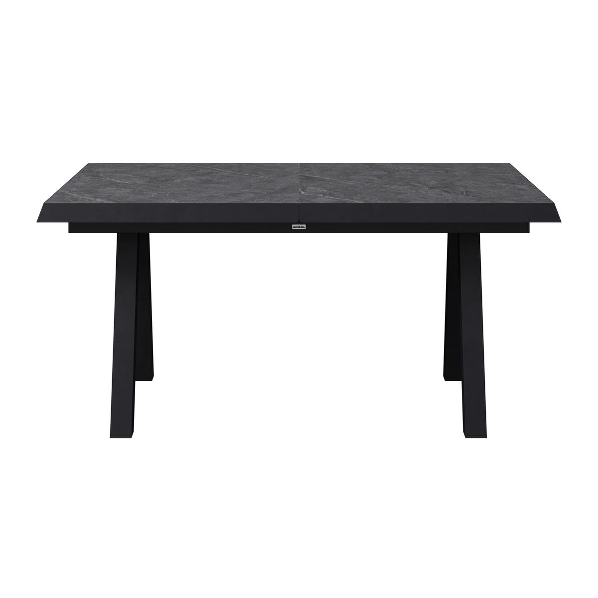 AUSZIEHTISCH Anthrazit rechteckig  ausziehbar, in verschiedenen Größen erhältlich  - Anthrazit, Design, Stein/Metall (160-210/100/77cm) - Ambia Garden