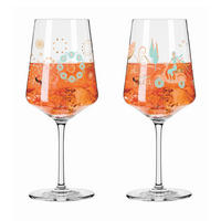 GLÄSERSET Sommersonett  2-teilig  - Pink/Transparent, Design, Glas (9.3/22.5cm) - Ritzenhoff