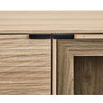 SIDEBOARD  150/80/40 cm  - Eichefarben/Schwarz, KONVENTIONELL, Glas/Holzwerkstoff (150/80/40cm) - Xora