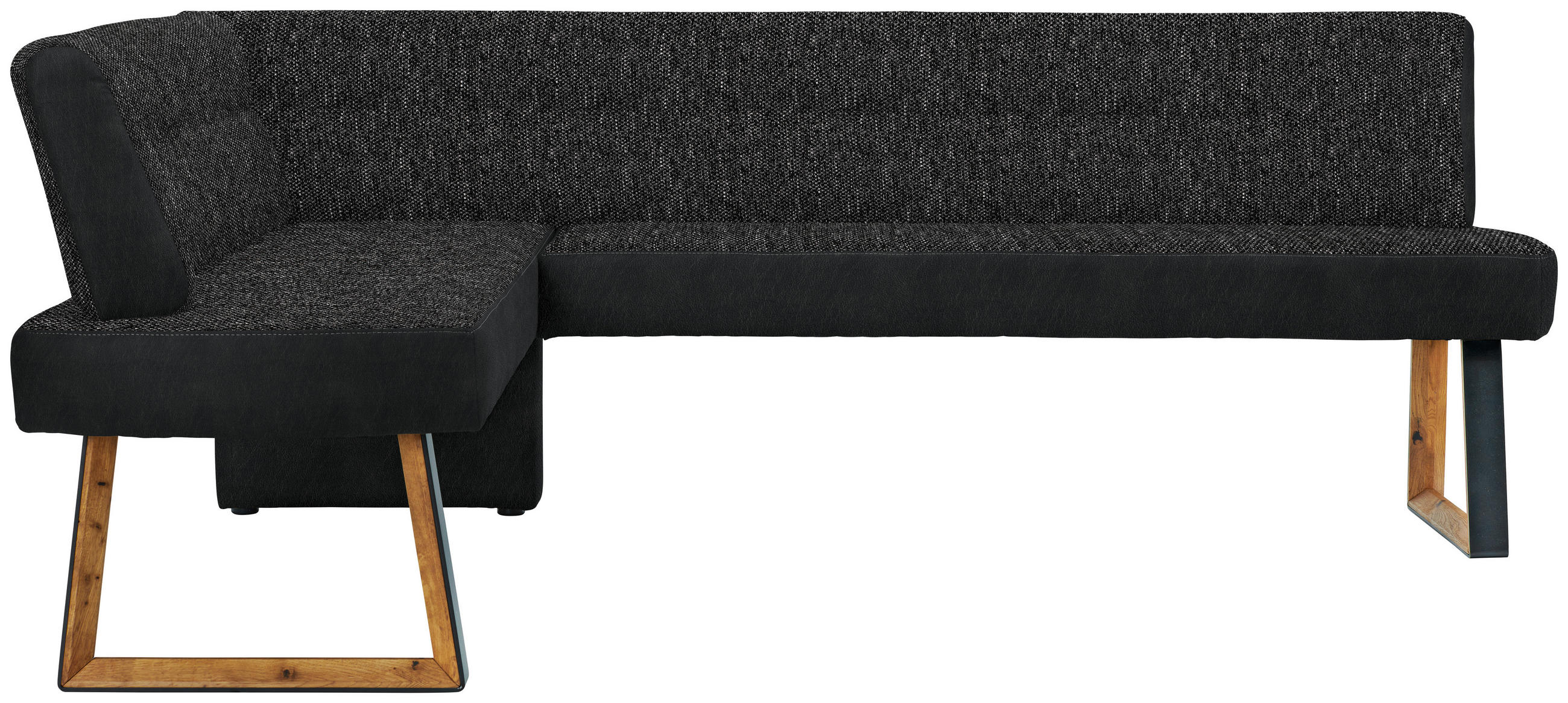 Voleo Eckbank Schwarz, Eiche 215x173 cm