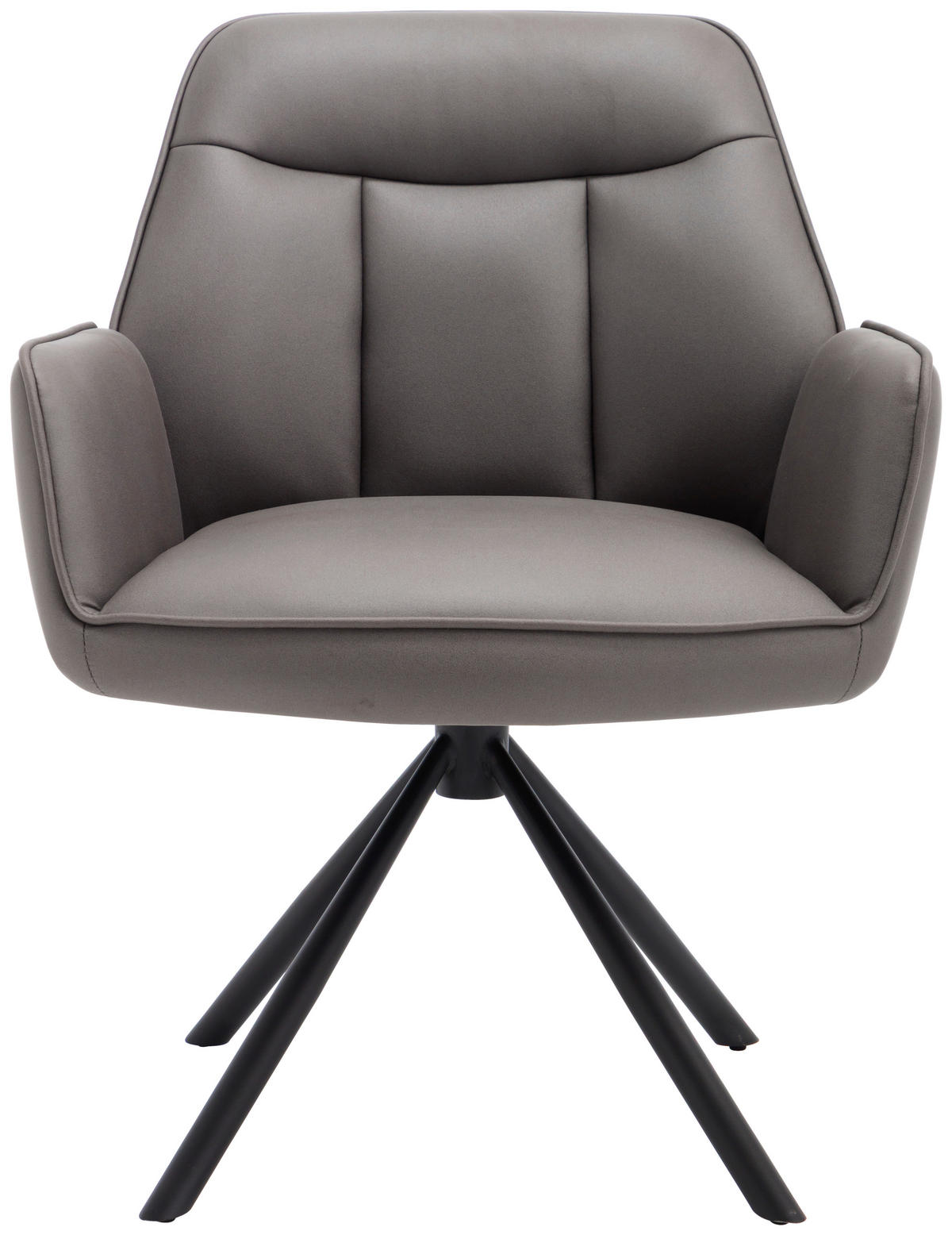 ARMLEHNSTUHL  Sitzfläche 360° drehbar, automatische Rückholfunktion Mikrofaser  - Anthrazit/Schwarz, MODERN, Textil/Metall (70/88,5/68cm) - Livetastic
