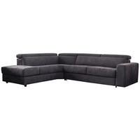 KUTNA GARNITURA tekstil  antracit   - bijela/crna, Moderno, tekstil/plastika (236/302cm) - Hom`in