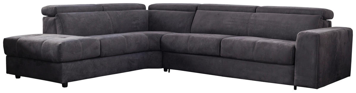 KUTNA GARNITURA tekstil  antracit   - bijela/crna, Moderno, tekstil/plastika (236/302cm) - Hom`in