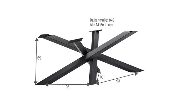 ESSTISCH Schwarz, Eichefarben rechteckig  in verschiedenen Größen erhältlich  - Eichefarben/Schwarz, LIFESTYLE, Holz/Metall (220/100/75cm) - Linea Natura