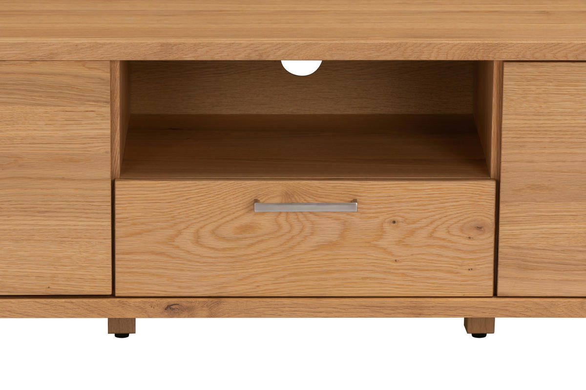 LOWBOARD  in  - Silberfarben/Naturfarben, Design, Holz/Holzwerkstoff (171/43/47cm) - MID.YOU