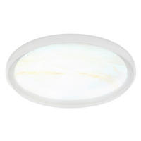 STROPNÍ LED SVÍTIDLO, 38,5/8 cm  - bílá/čiré, Basics, kov/plast (38,5/8cm) - Globo