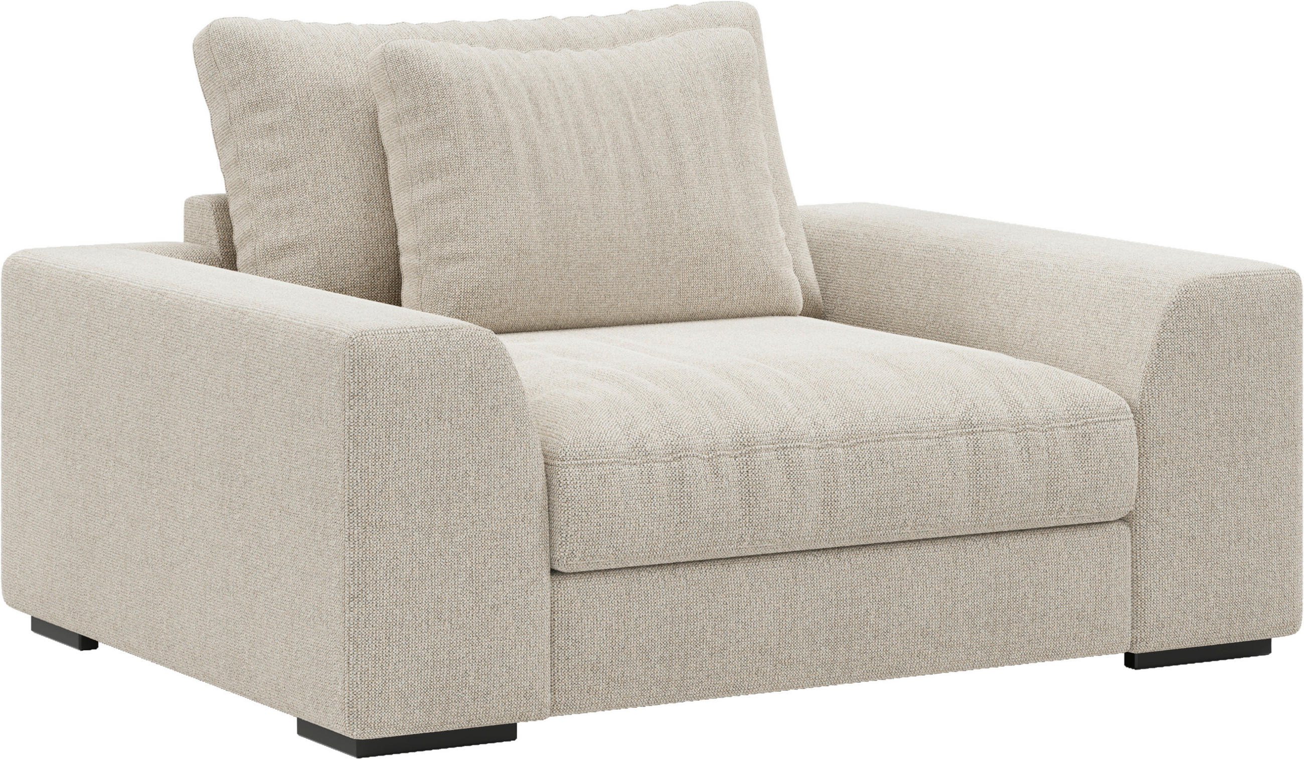 FÅTÖLJ i trä, textil beige  - beige/svart, Design, trä/textil (148/85/114cm) - Novel