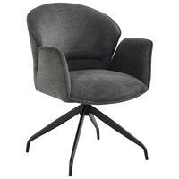 ARMLEHNSTUHL  in Eisen Webstoff  - Schwarz, MODERN, Holz/Textil (60/86/61cm) - MID.YOU