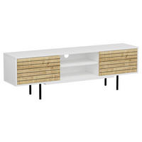 LOWBOARD Kyoto  in 160/50,5/35 cm  - Weiss/Schwarz, Design, Holzwerkstoff (160/50,5/35cm) - Livetastic