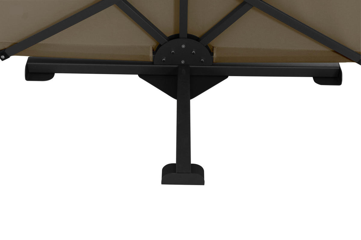 SICHTSCHUTZ - Taupe/Anthrazit, KONVENTIONELL, Textil/Metall (280/150cm) - Siena Garden