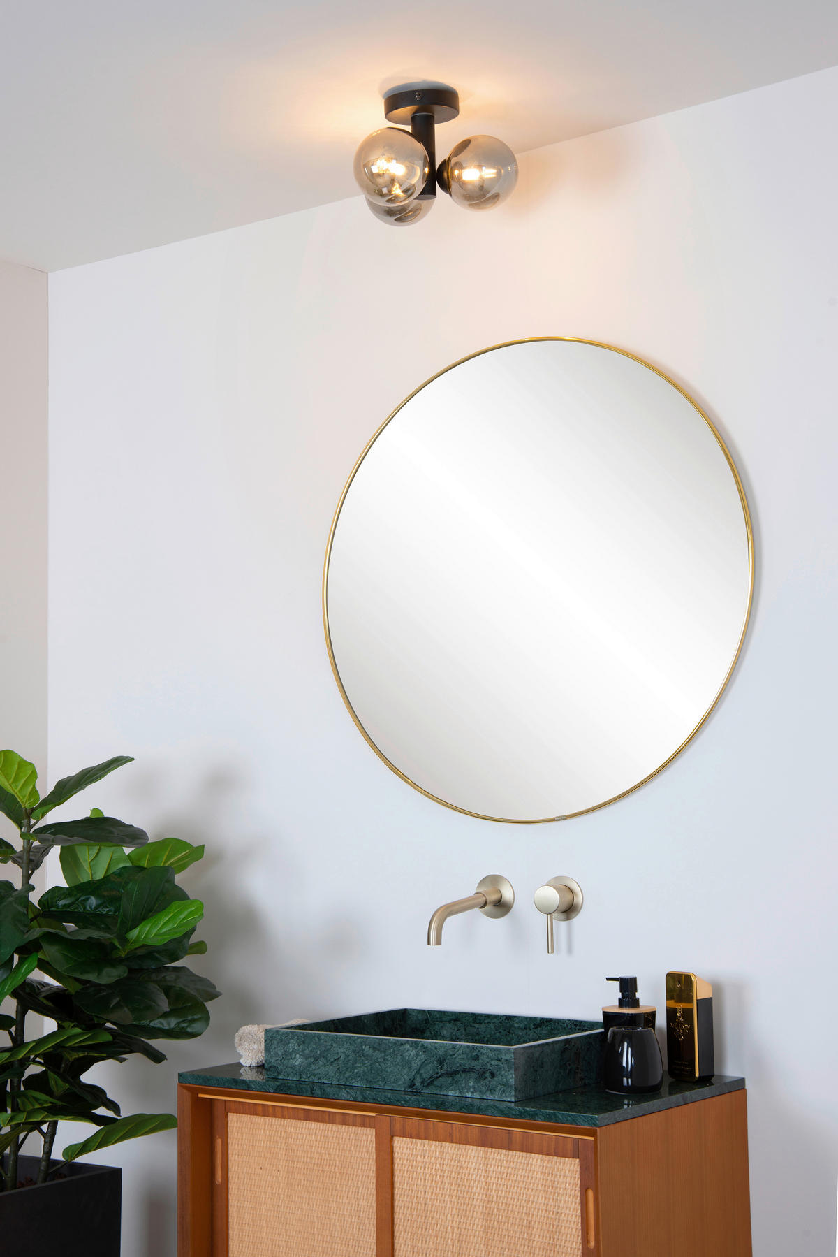 BADEZIMMER-DECKENLEUCHTE    28/28/18 cm  - Konventionell, Glas (28/28/18cm) - Lucide