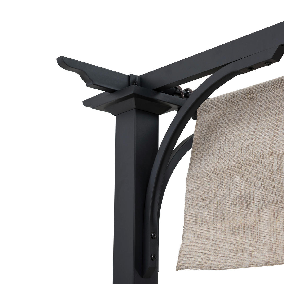 PAVILLON 363/225/277 cm Stahl  - Beige/Schwarz, Basics, Kunststoff/Metall (363/225/277cm) - Modante