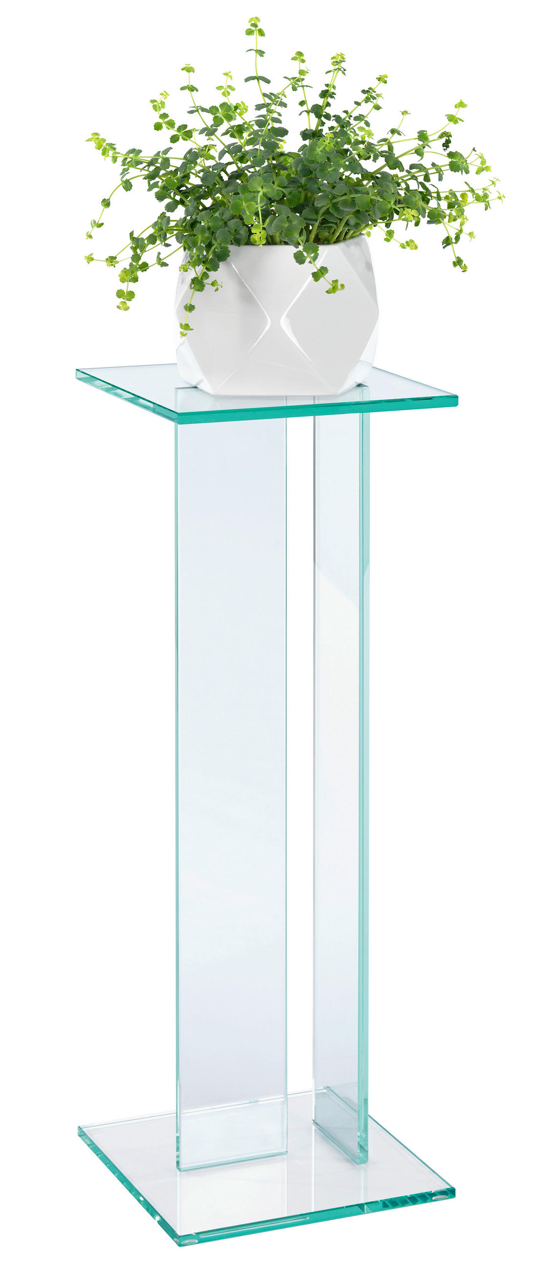 Blumensäule in Glas 25/25/71 cm
