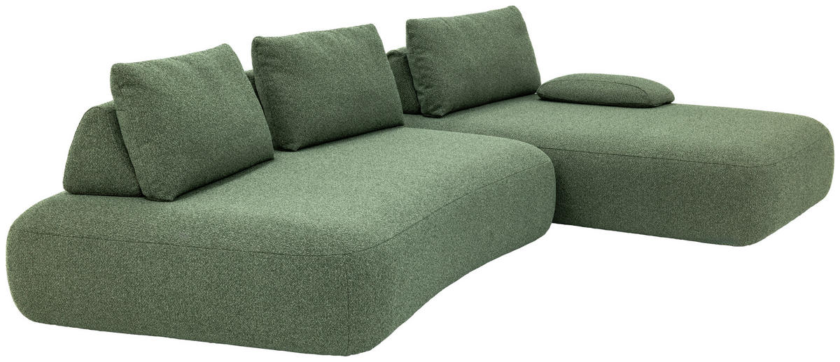 ECKSOFA Chilliano Grün Webstoff  - Schwarz/Grün, Design, Kunststoff/Textil (325/200cm) - Chilliano