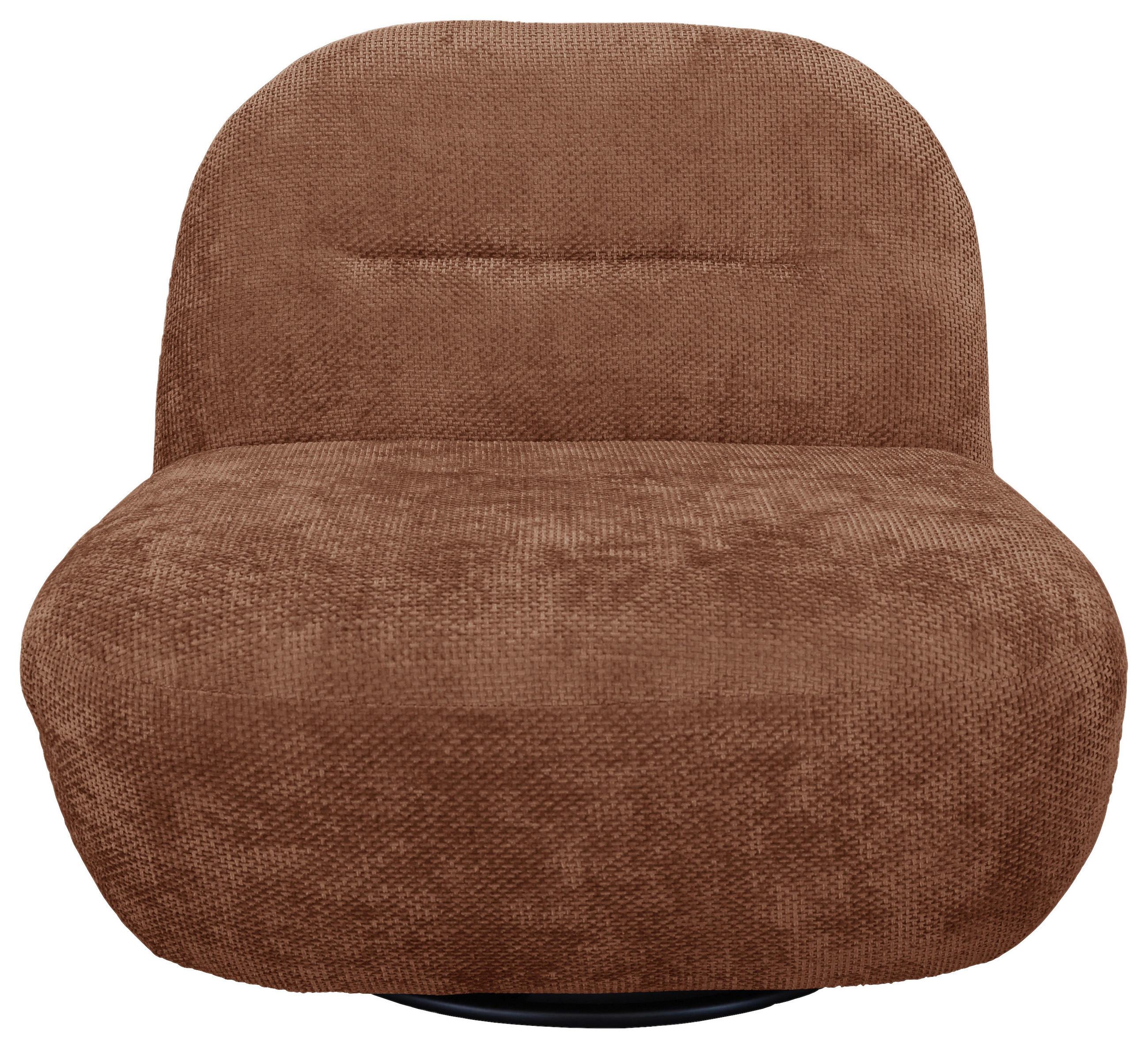 SESSEL in Struktur Terracotta  - Terracotta/Schwarz, Basics, Textil/Metall (85/74/85cm) - Livetastic