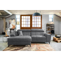 COLȚAR EXTENSIBIL textil gri  - negru/gri, Design, metal/textil (181/267cm) - Carryhome