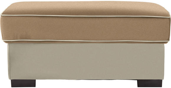 HOCKER in Textil Beige, Hellbraun - Hellbraun/Beige, ROMANTIK / LANDHAUS, Kunststoff/Textil (101/45/69cm) - Hom`in