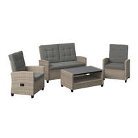 GARTENSET  - Grau, MODERN, Kunststoff/Textil (124/93/67cm) - Ambia Garden