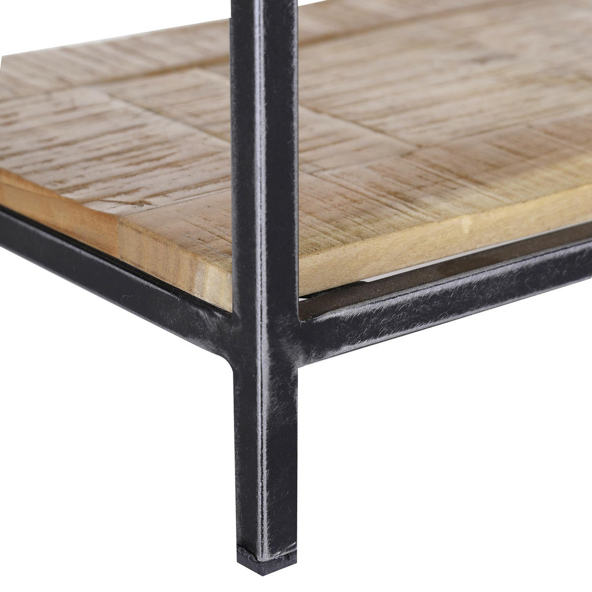 NÍZKA KOMODA, recyklované drevo, prírodná farba, 140/50/40 cm - čierna/prírodná farba, Trend, kov/drevo (140/50/40cm) - Livetastic