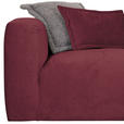 ECKSOFA in Chenille Weinrot  - Weinrot/Schwarz, Design, Kunststoff/Textil (280/175cm) - Landscape