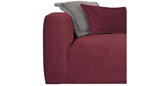 ECKSOFA in Chenille Weinrot  - Weinrot/Schwarz, Design, Kunststoff/Textil (280/175cm) - Landscape