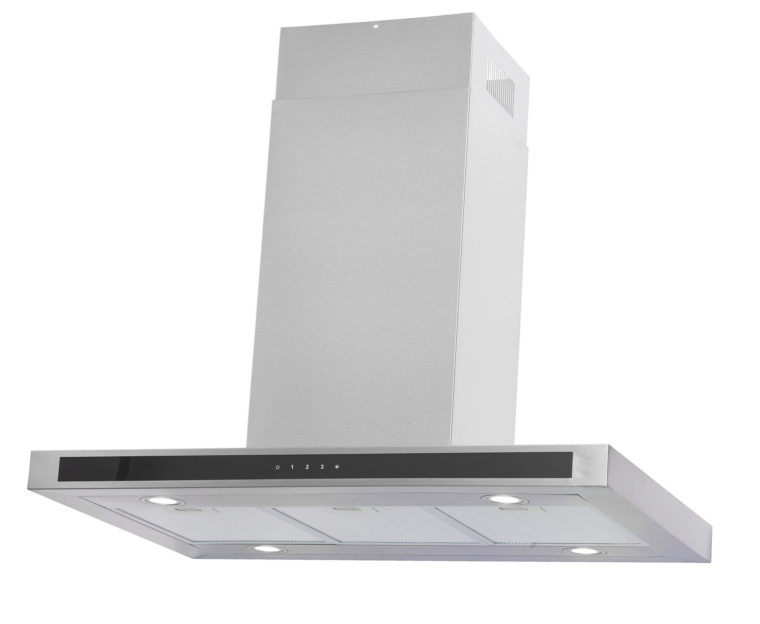 Dunstabzugshaube Gisz Schwarz/edelstahl B: 90 Cm