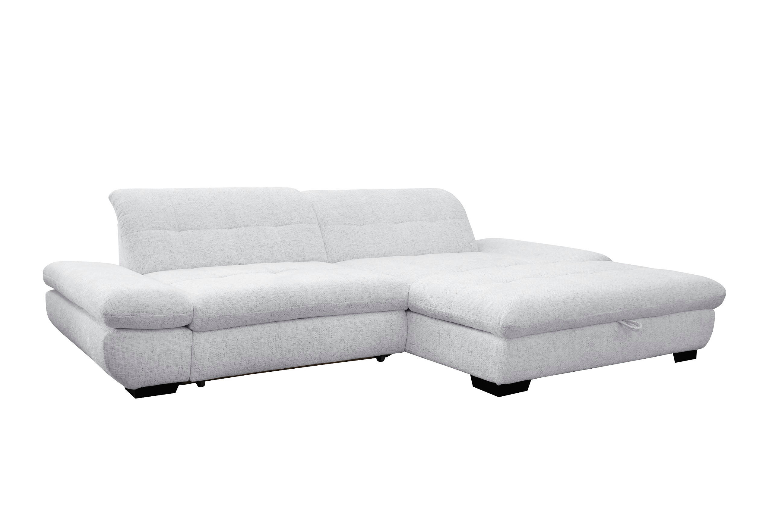 SAROKGARNITÚRA textil fehér  - fekete/fehér, Basics, textil/fém (290/198cm) - Xora