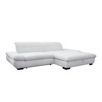 SAROKGARNITÚRA textil fehér  - fekete/fehér, Basics, textil/fém (290/198cm) - Xora