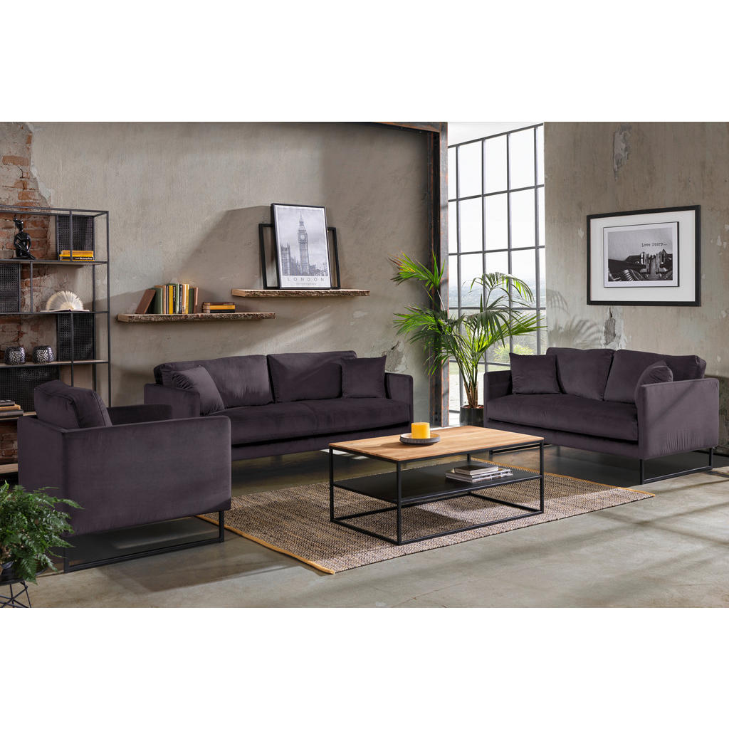 Thumbnail - Carryhome 2-Sitzer-Sofa, Anthrazit, Textil, Füllung: Silikon,Silikon, 150x78x84 cm, Made in EU, Typenauswahl, Stoffauswa...